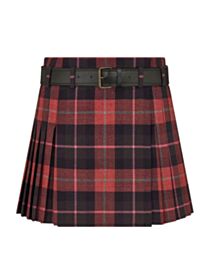 Christian Dior Women's Belted Short Kilt Red