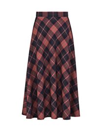 Christian Dior Women's Flared Mid-Length Skirt Red