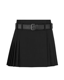 Christian Dior Women's Belted Short Kilt Black