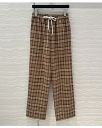 Celine Women's Check Straight-leg Pants 