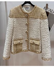 Chanel Women's Tweed Jacket Cream