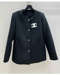 Chanel Women's Single-breasted Jacket Black