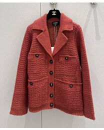 Chanel Women's Knitted Jacket Red