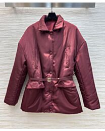 Gucci Women's Padded Shirt Jacket Red