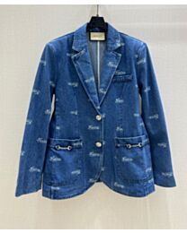 Gucci Women's Denim Jacket Blue