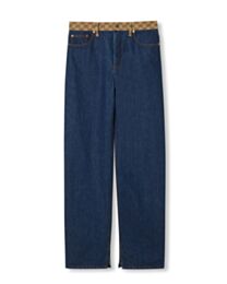 Gucci Women's Boyfriend Fit Denim Pant Dark Blue