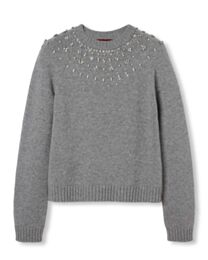 Gucci Women's Cashmere And Wool-blend Knitted Pullover Gray