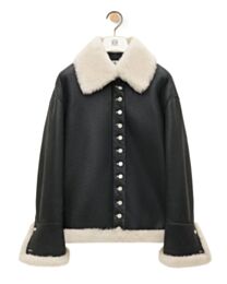 Loewe Women's Jacket In Shearling Black