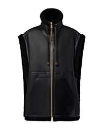 Louis Vuitton Women's Shearling Leather Gilet Black