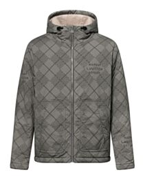 Louis Vuitton Women's Reversible Nylon And Fleece Windbreaker Gray