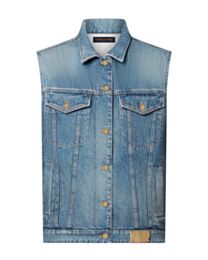 Louis Vuitton Women's Reversible Sleeveless Denim Jacket Light Blue