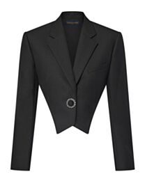 Louis Vuitton Women's Jewel Button Cropped Blazer Black