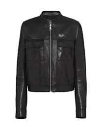 Prada Women's Leather Jacket Black