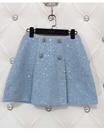 Self Portrait Women's Tweed Skirt Blue