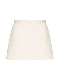 Valentino Women's Crepe Couture Skirt White