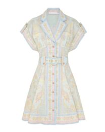 Zimmermann Women's Acacia Mini Shirt Dress Green