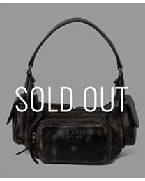 Miumiu Nappa Leather Pocket Bag Black