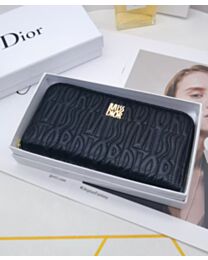 Christian Dior Zipped Long Wallet Black