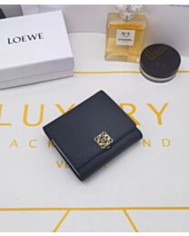 Loewe Short Tri-fold Wallet Black