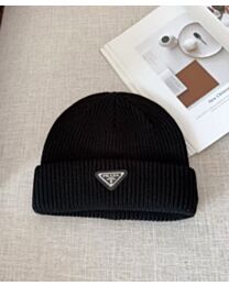 Prada Warm Knitted Hat Black