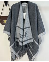 Max Mara Hilde Wool Cape Gray