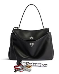 Balenciaga Rodeo Medium Handbag Used Effect With One Charm Black