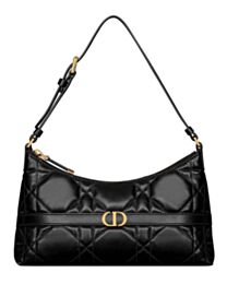 Christian Dior Miss Caro Mini Hobo Shoulder Bag Black