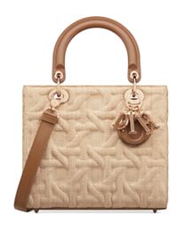 Christian Dior Medium Lady Dior Bag Apricot