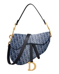 Christian Dior Saddle Bag with Strap Blue