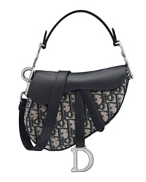 Christian Dior Mini Saddle Bag with Strap Dark Blue