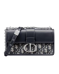 Christian Dior 30 Montaigne East-West Bag with Chain Dark Blue