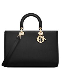 Christian Dior Large Lady D-Sire Bag Black