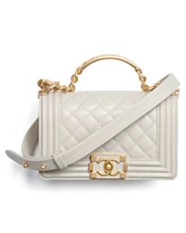 Chanel Boy Chanel Handbag With Handle A94805 Cream