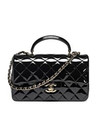 Chanel Mini Classic Handbag With Top Handle AS2431 Black