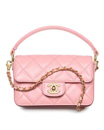 Chanel Mini Flap Bag with Top Handle AS5164 Pink