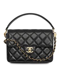 Chanel Small Flap Bag with Top Handle AS5166 Black