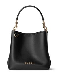 Gucci GG Emblem Mini Bucket Bag 815118 Black