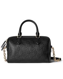 Gucci GG Emblem Small Top Handle Bag 815255 Black