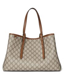 Gucci GG Emblem Medium Tote Bag 815213 Coffee