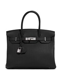 Hermes Birkin 30 Togo Leather Bag Black