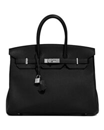 Hermes Birkin 35 Togo Leather Bag Black