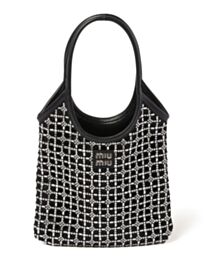 Miu Miu Satin Handbag With Synthetic Crystals 5BA281 