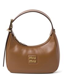 Miumiu Leather Hobo Bag 5BC161 Coffee