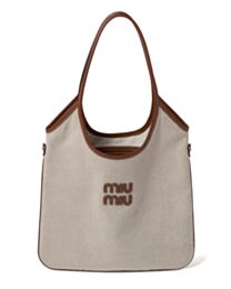 Miumiu IVY Canvas Bag 5BG231 Coffee