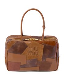 Miumiu Leather Patchwork Beau bag Coffee