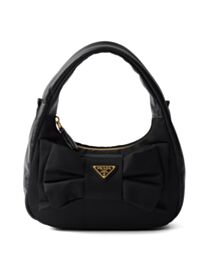 Prada Re-Nylon And Nappa Leather Mini-bag With Bow 1BC241 Black