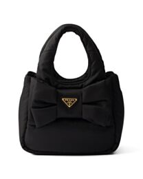 Prada Padded Re-Nylon Mini-bag With Bow 1BA359 Black