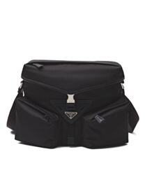 Prada Hot-nylon and leather shoulder bag