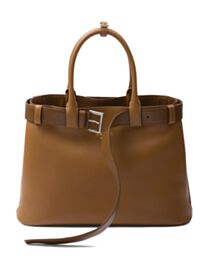 Prada Buckle Large Leather Handbag With Belt 1BA416 