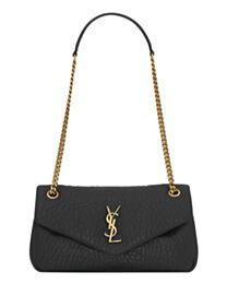 Saint Laurent Calypso Small In Plunged Lambskin Black